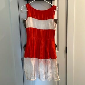 Orange and white size 0 kate spade dress